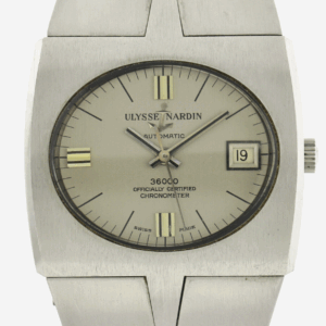 Ulysse Nardin 36000 Chronometer Vintage Designer Uhr~ 1972 Edelstahl Ref. A-7650