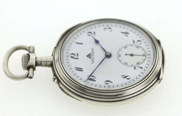 Rarität Deutsche Präzisionsuhr Original Glashütte offen 800er Silber 1A Qualität – Bild 3