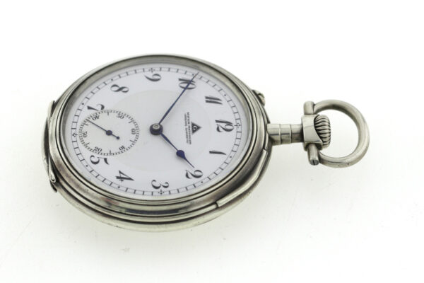 Rarität Deutsche Präzisionsuhr Original Glashütte offen 800er Silber 1A Qualität – Bild 4