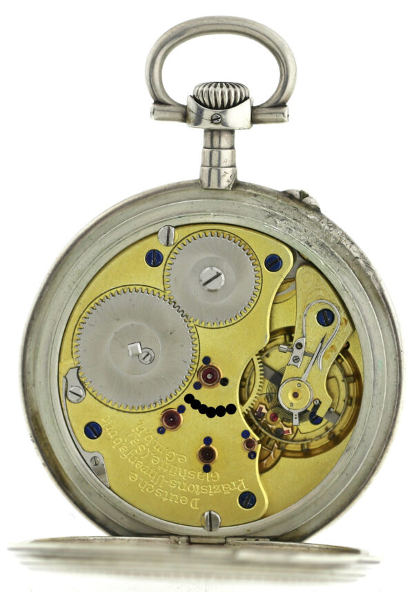 Rarität Deutsche Präzisionsuhr Original Glashütte offen 800er Silber 1A Qualität – Bild 10
