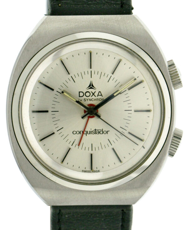 Doxa by Synchron Conquistador Alarm Wecker Herren Vintageuhr 70'er Jahre 34270 – Bild 2