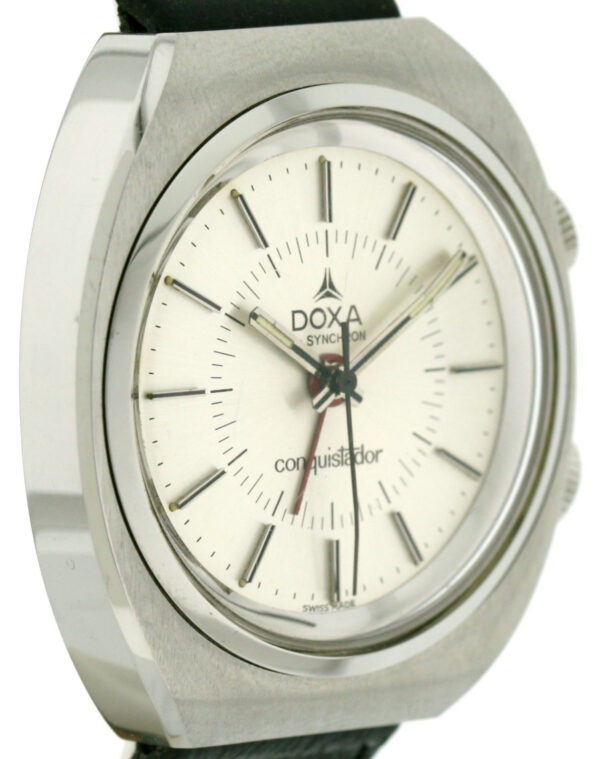 Doxa by Synchron Conquistador Alarm Wecker Herren Vintageuhr 70'er Jahre 34270 – Bild 3