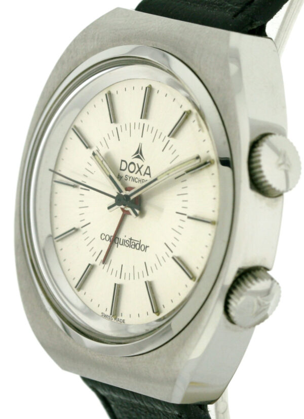 Doxa by Synchron Conquistador Alarm Wecker Herren Vintageuhr 70'er Jahre 34270 – Bild 5