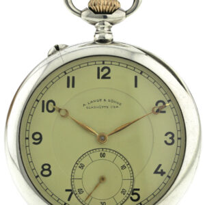A.Lange & Söhne Glashütte offene 800er Silber Herren Taschenuhr 1B-C Werk ~1910