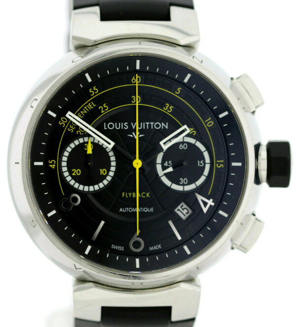 Louis Vuitton Tambour Flyback Chronograph Stahl  Ref.Q102B lim. Edetion 888- Ø44