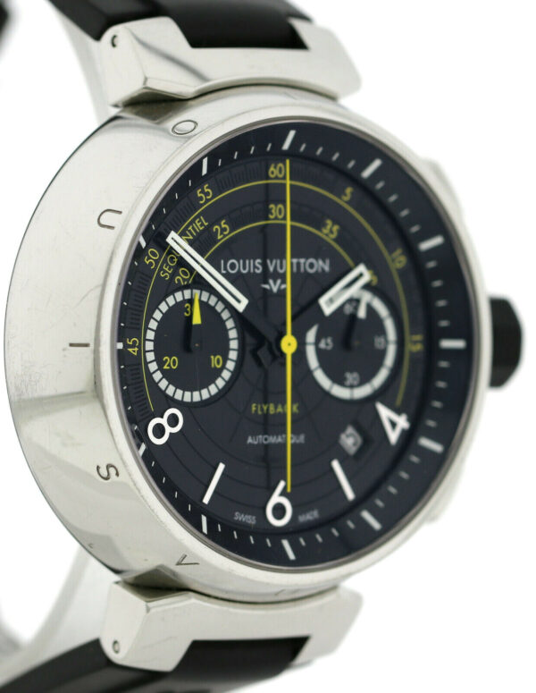 Louis Vuitton Tambour Flyback Chronograph Stahl  Ref.Q102B lim. Edetion 888- Ø44 – Bild 3