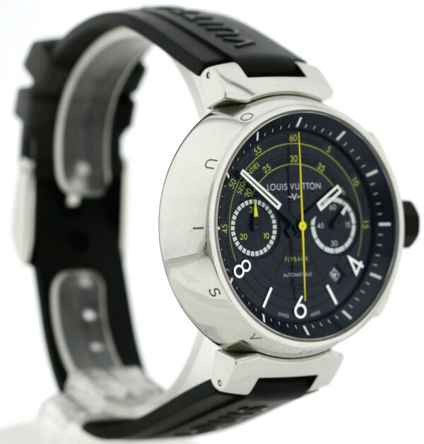 Louis Vuitton Tambour Flyback Chronograph Stahl  Ref.Q102B lim. Edetion 888- Ø44 – Bild 4