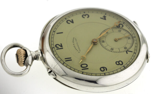 A.Lange & Söhne Glashütte offene 800er Silber Herren Taschenuhr 1B-C Werk ~1910 – Bild 5