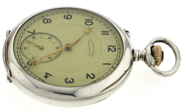 A.Lange & Söhne Glashütte offene 800er Silber Herren Taschenuhr 1B-C Werk ~1910 – Bild 6