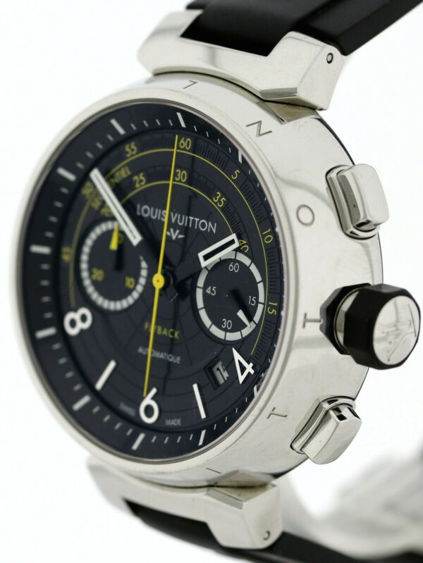 Louis Vuitton Tambour Flyback Chronograph Stahl  Ref.Q102B lim. Edetion 888- Ø44 – Bild 5