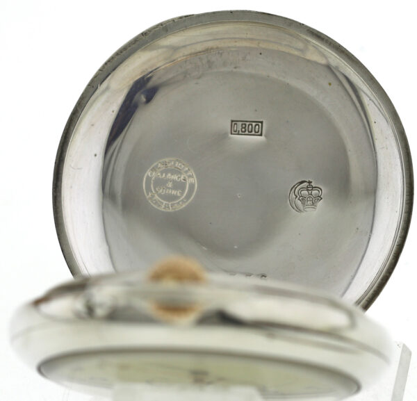 A.Lange & Söhne Glashütte offene 800er Silber Herren Taschenuhr 1B-C Werk ~1910 – Bild 9