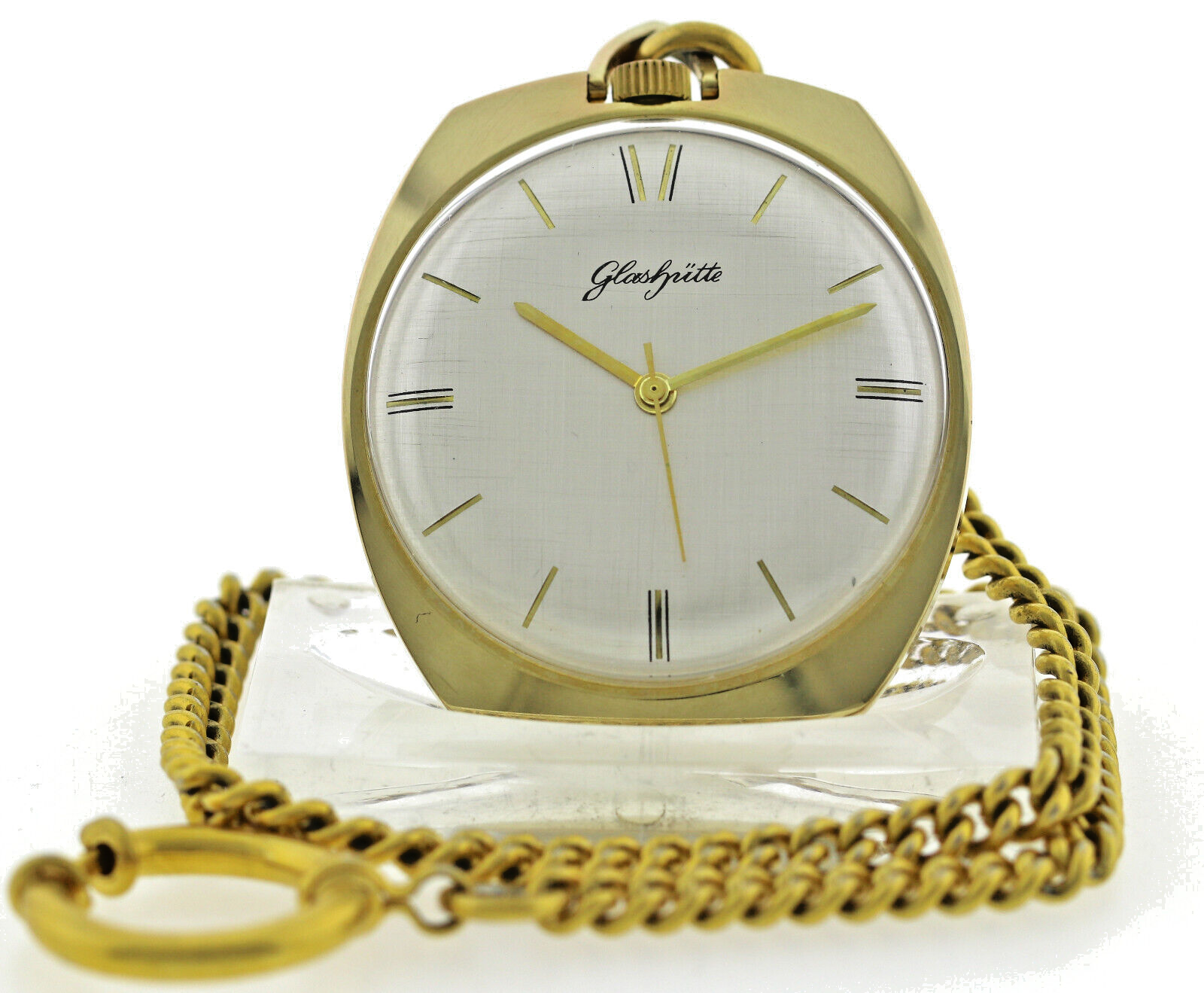 rare GUB Glashütte Kaliber 70.1 vergoldete Vintage Anhängeuhr Handaufzug 70er